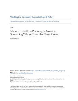National Land-Use Planning in America