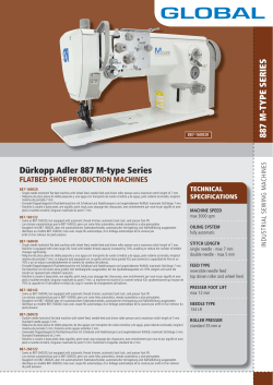 887 M-TYPE SERIES - Global Sewing Machines