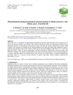 Phytochemical and physicochemical characterization of Allium