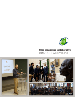 Ohio Organizing Collaborative 2015/16 STRATEGY REPORT