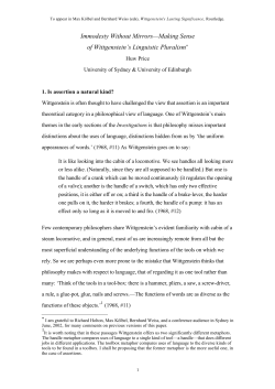 Immodesty Without Mirrors&mdash;Making Sense of