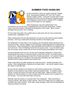 SUMMER FOOD HANDLING