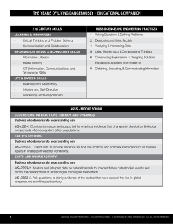 Standards MS-3 - Climate Classroom