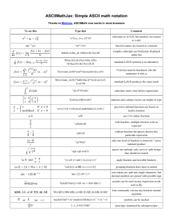 ASCIIMathJax: Simple ASCII math notation