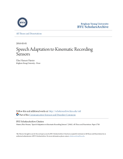 Speech Adaptation to Kinematic Recording Sensors