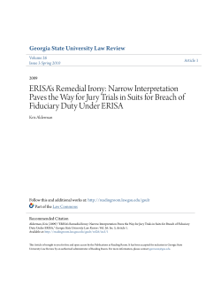 ERISA`s Remedial Irony: Narrow Interpretation Paves the Way for