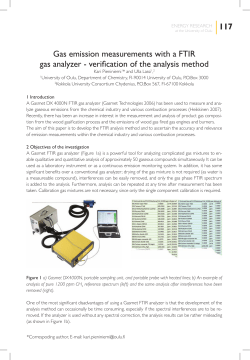 Gas emission measurements with a FTIR gas analyzer