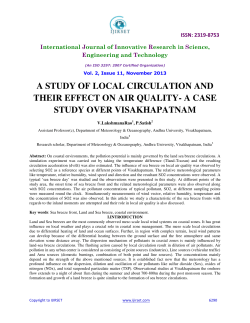 a study of local circulation and their effect on air quality