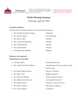 PAAC - April 27, 2017 - Trinidad and Tobago Parliament