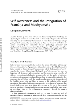 Self-Awareness and the Integration of Pramāṇa and Madhyamaka