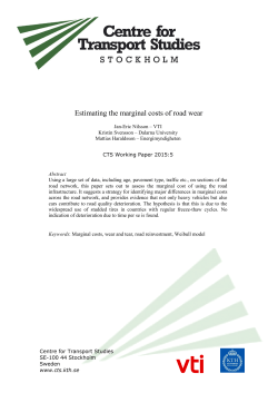 Estimating the marginal costs of road wear1