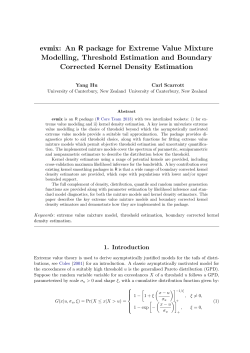 evmix: An R package for Extreme Value Mixture Modelling