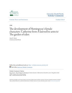 The development of Hemingway`s female characters