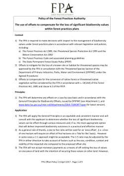 Offset Policy - fpa.tas.gov.au