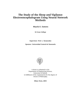 The Study of the Sleep and Vigilance Electroencephalogram Using