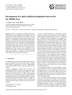 Development of a daily gridded precipitation data set for the Middle