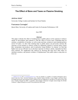 The Effect of Bans and Taxes on Passive Smoking
