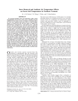 Snow Removal and Ambient Air Temperature Effects on Forest Soil