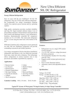 SunDanzer Solar Mini Fridge Freezer DCR50 DCF50 Product Flyer