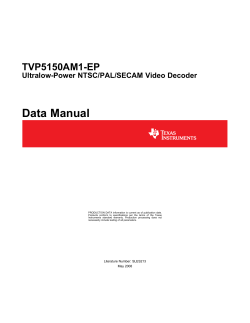 Ultralow Power NTSC/PAL/SECAM Video