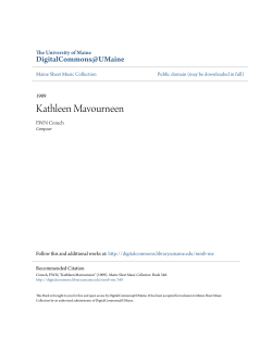 Kathleen Mavourneen - Digital Commons @ UMaine