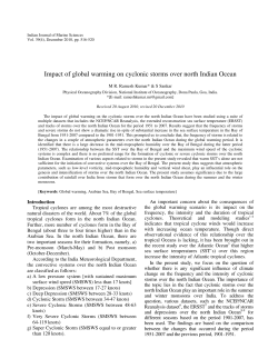 Impact of global warming on cyclonic storms over north Indian Ocean
