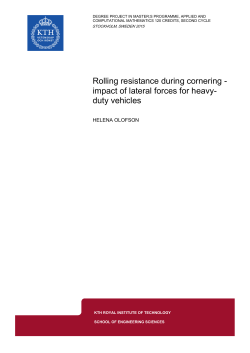 Rolling resistance during cornering