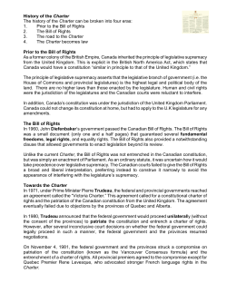 History of the Charter