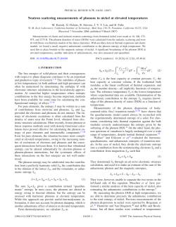 Neutron scattering measurements of phonons in nickel