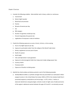 Chapter 3 Exercises 1. Consider the following variables. State