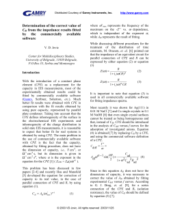 Determination of the correct value of Cdl from the impedance results