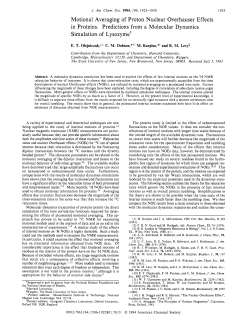 Motional Averaging of Proton Nuclear Overhauser Effects in Proteins