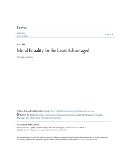 Moral Equality for the Least Advantaged