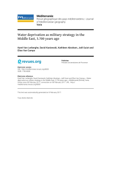 M&eacute;diterran&eacute;e , Varia - revue M&eacute;diterran&eacute;e