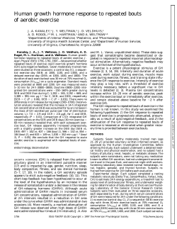 Human growth hormone response to repeated bouts of aerobic