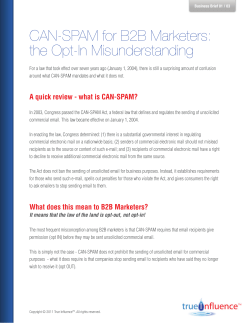 CAN-SPAM for B2B Marketers: the Opt