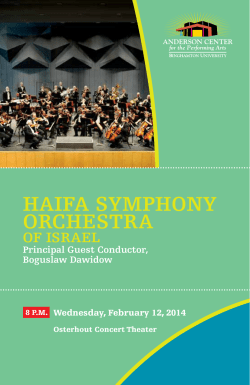 Haifa SympHony orcHeStra