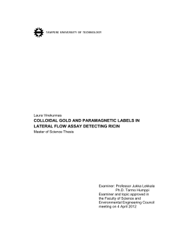 Colloidal gold and paramagnetic labels in lateral flow assay