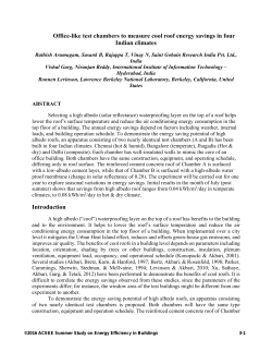 Office-like test chambers to measure cool roof energy savings in four