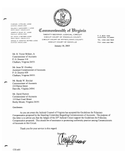 GUIDELINES FOR FIDUCIARY COMPENSATION