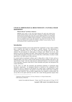 UNUSUAL RHEOLOGICAL BEHAVIOUR OF A NATURAL SOLID