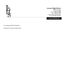 Integrated Math III w/ solutions