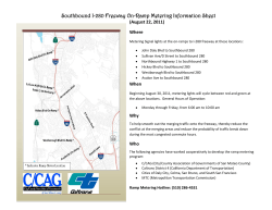 Southbound I-280 Freeway On-Ramp Metering Information Sheet