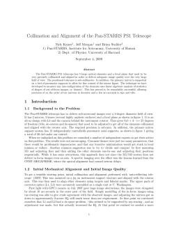 Collimation and Alignment of the Pan