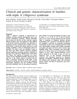 Clinical and genetic characterization of families with triple A (Allgrove)