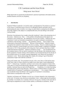 F.W. Lanchester and the Great Divide