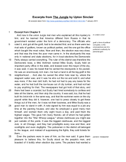 Excerpts from The Jungle by Upton Sinclair