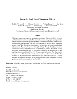 Interactive Rendering of Translucent Objects