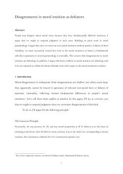 Disagreements in moral intuition as defeaters