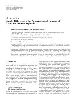 Gender Differences in the Pathogenesis and Outcome of Lupus and